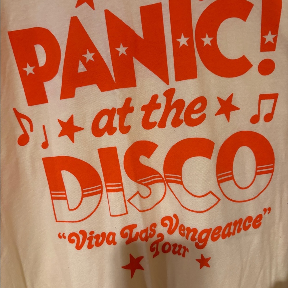 Hanes Cream T-Shirt with Orange Star Design